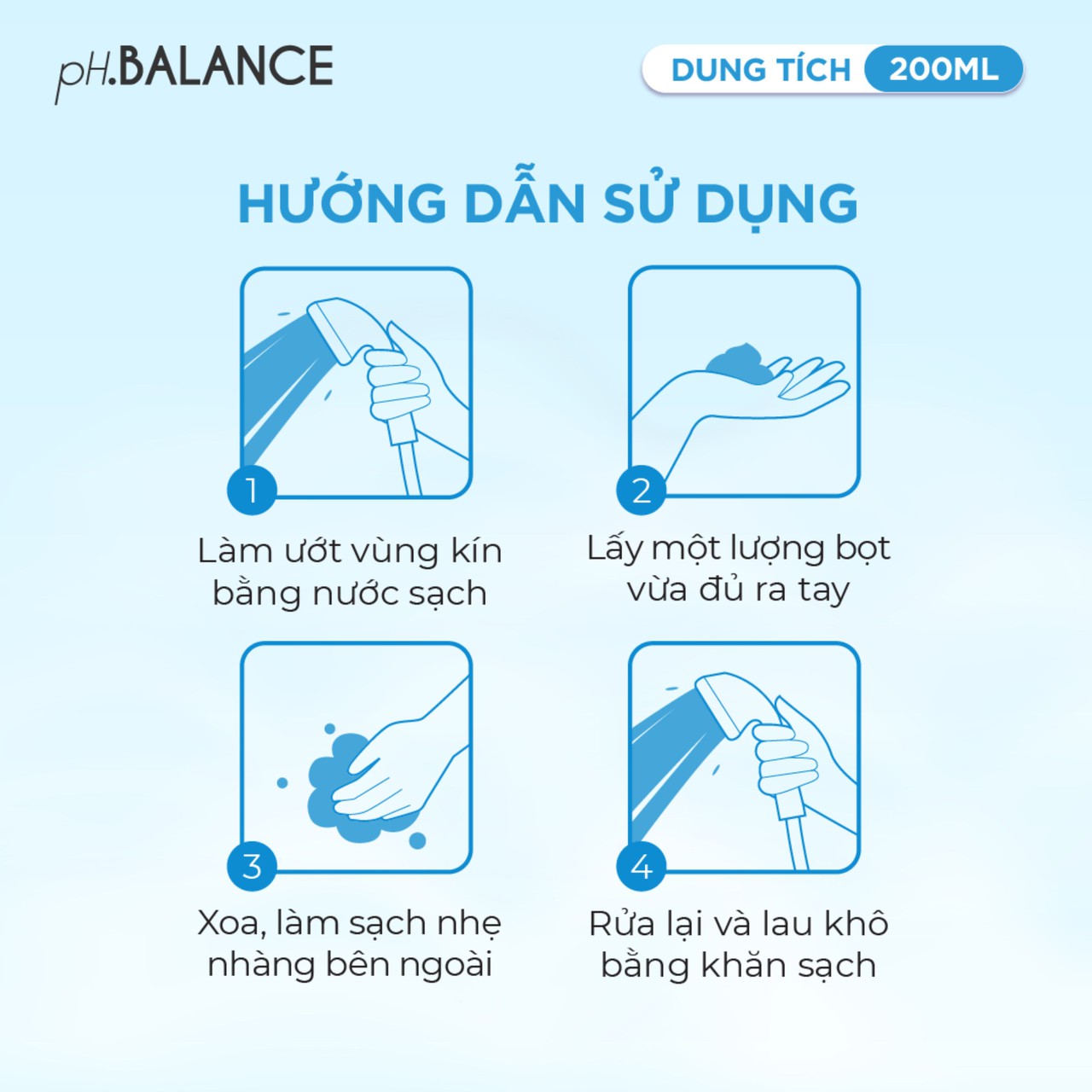 Gel Bọt pH Balance Mois Intimate dưỡng ẩm chuyên sâu, giảm khô hạn, cân bằng tự nhiên (Hộp 200ml)