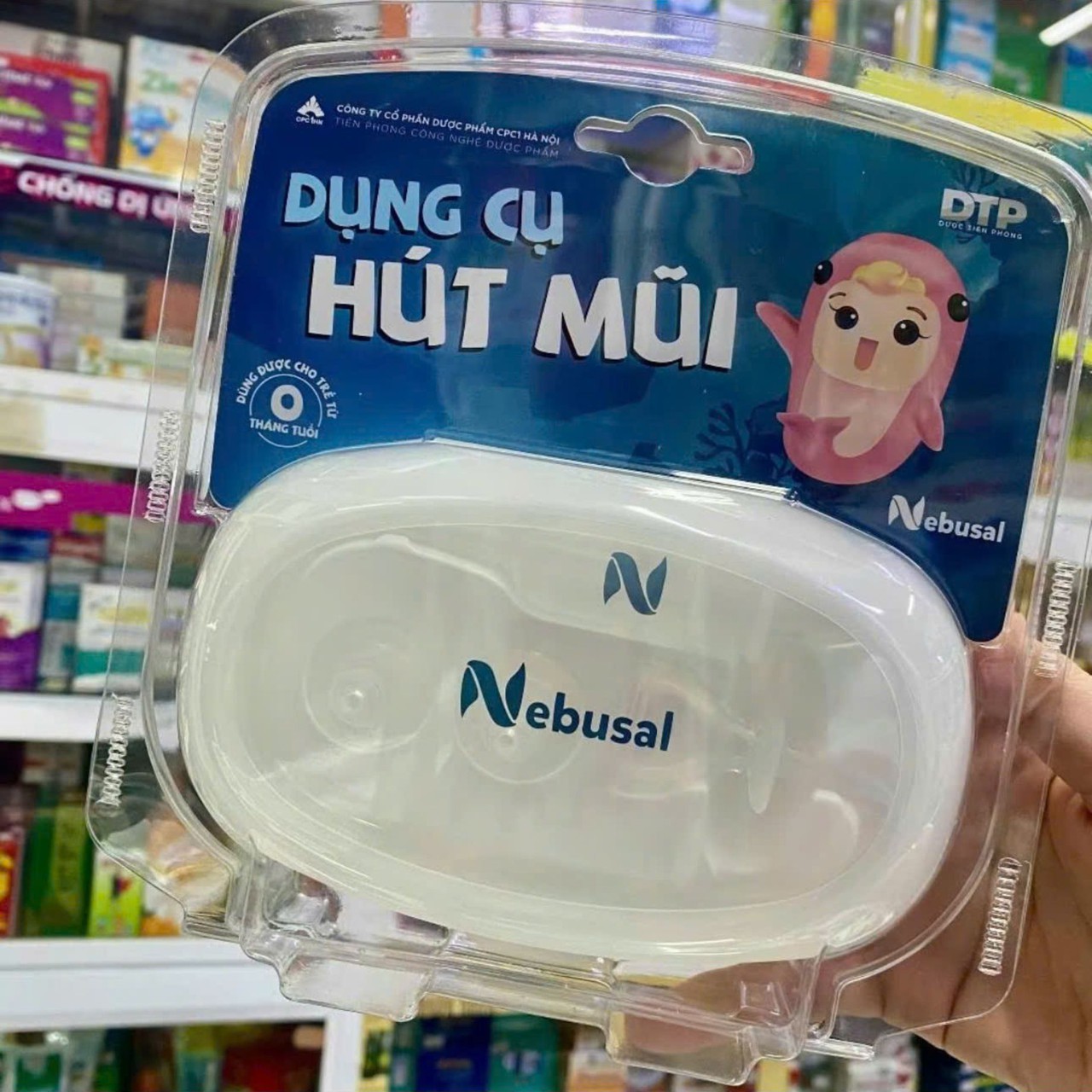 Dụng Cụ Hút Mũi, Máy Hút Mũi Cầm Tay Nebusal Đầu Mềm, An Toàn Cho Bé (Hộp 1 cái)