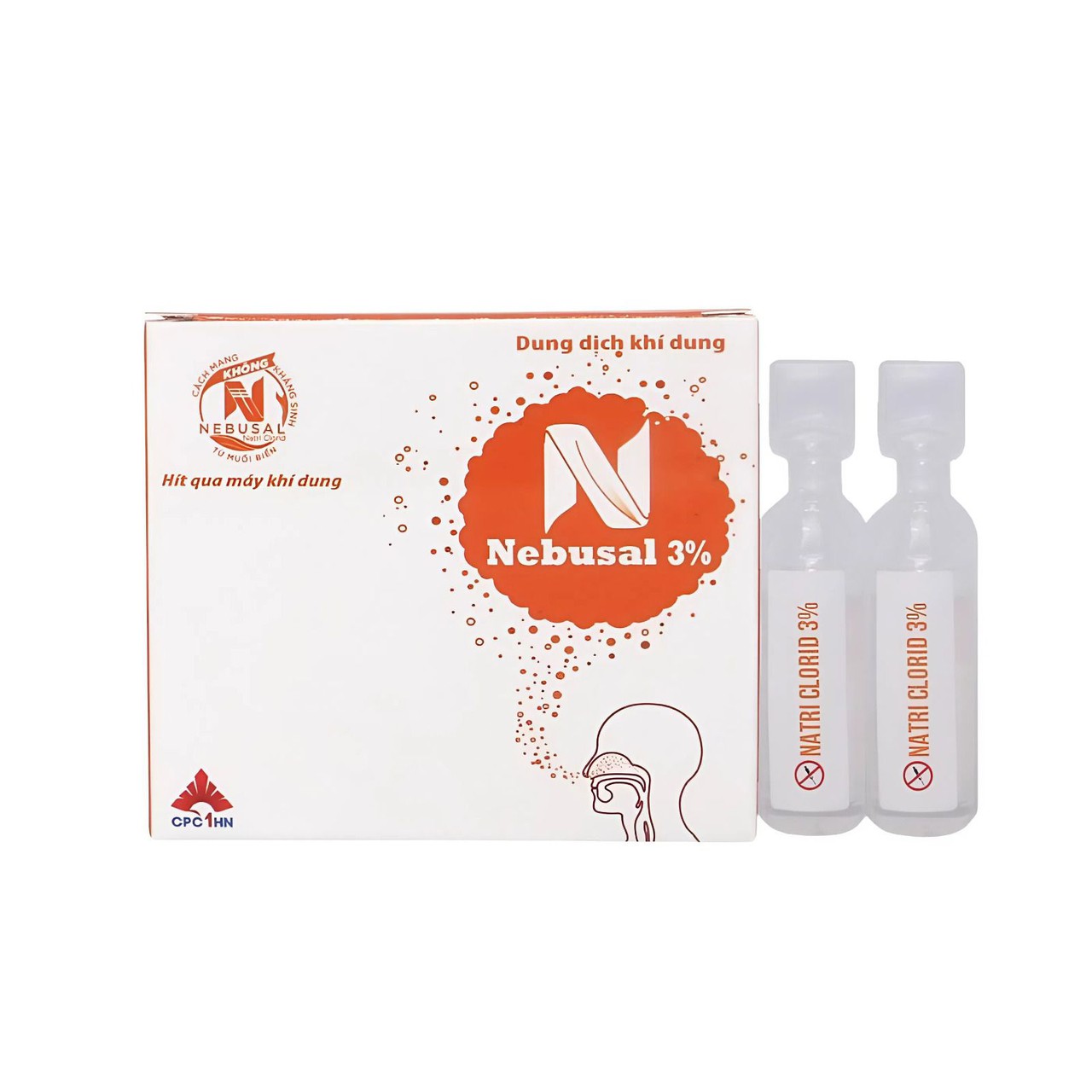 Dung Dịch Khí Dung Nebusal 3% Vệ Sinh Và Làm Lỏng Dịch Tiết Mũi, Họng Cho Bé (Hộp 5 ống)