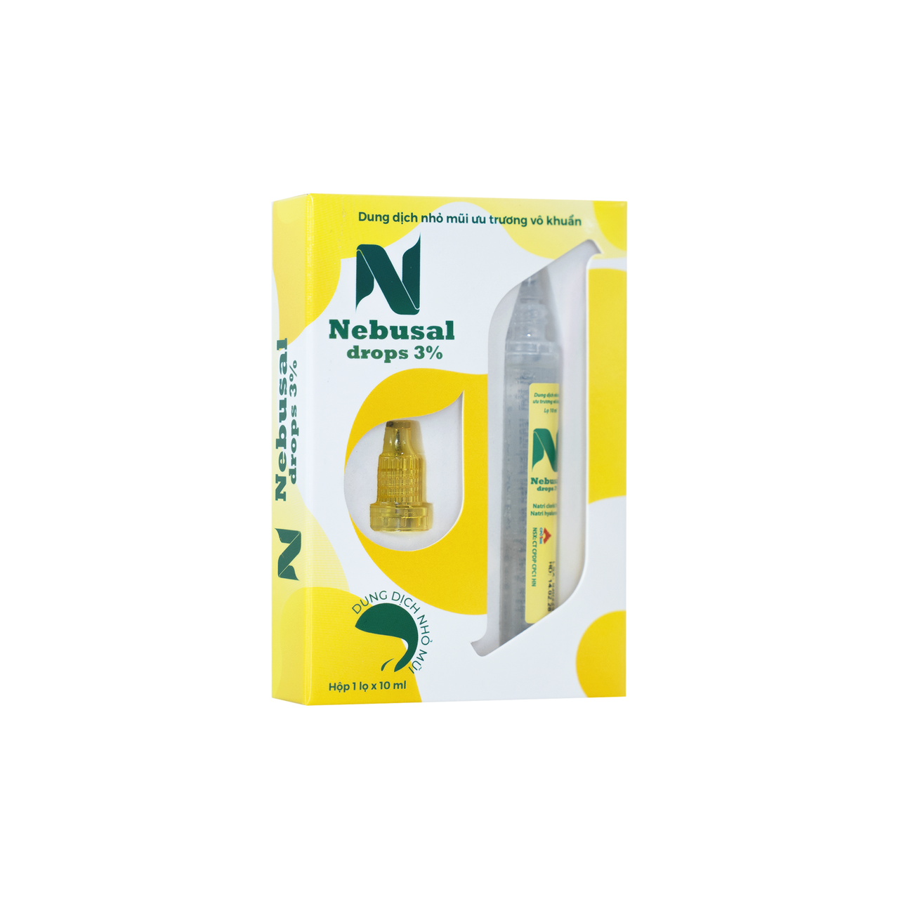 Nhỏ Mũi Nebusal Drop 3% Giúp Giảm Nghẹt Mũi, Sổ Mũi Cho Bé (Lọ 10ml)
