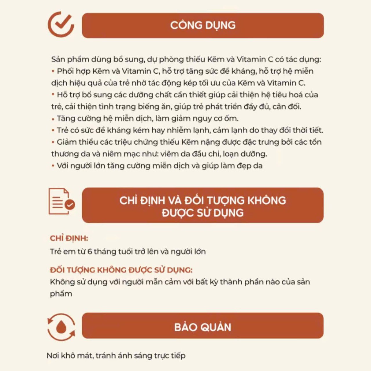 Siro Tăng Đề Kháng Zentokid Zinc Bổ Sung Kẽm và Vitamin C Tự Nhiên Cho Bé (Hộp 20 ống)