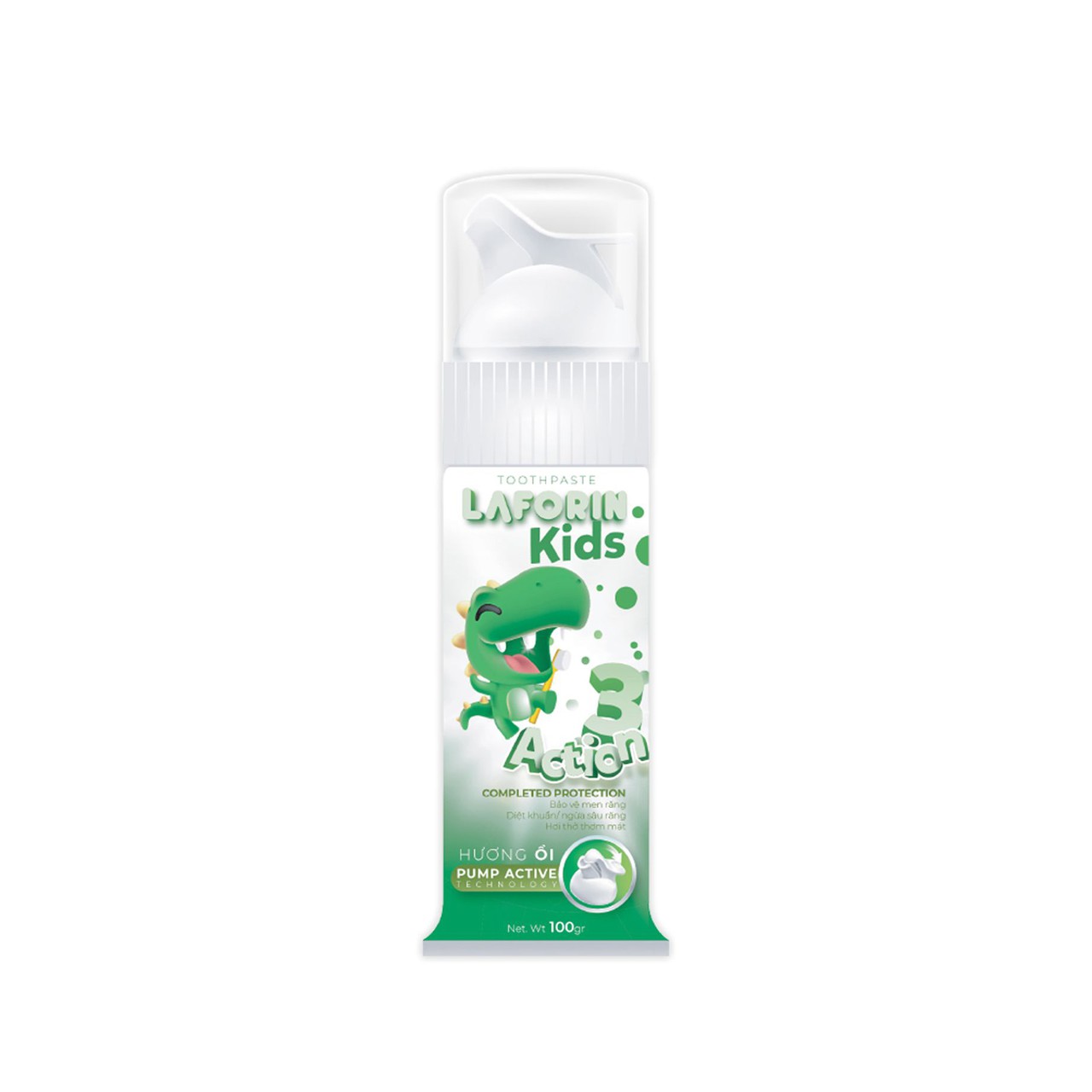 Kem Đánh Răng Laforin Kids Hương Đào, Ổi Cho Trẻ Giúp Ngăn Ngừa Sâu Răng, Giảm Hôi Miệng, Sưng Nướu (Tuýp 75g)