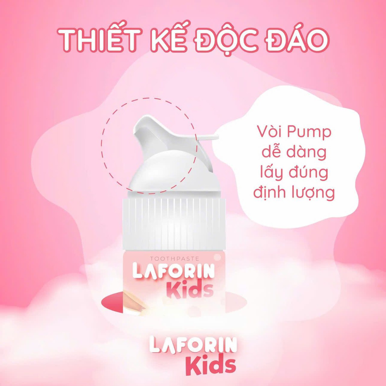 Kem Đánh Răng Laforin Kids Hương Đào, Ổi Cho Trẻ Giúp Ngăn Ngừa Sâu Răng, Giảm Hôi Miệng, Sưng Nướu (Tuýp 75g)