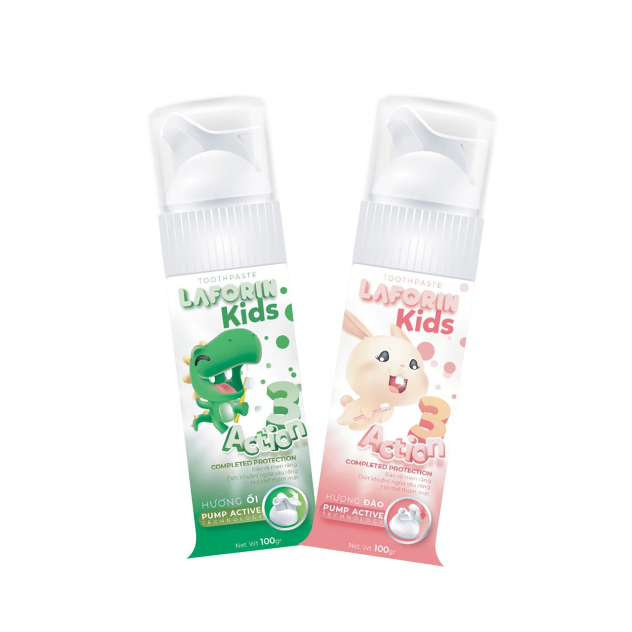 Kem Đánh Răng Laforin Kids Hương Đào, Ổi Cho Trẻ Giúp Ngăn Ngừa Sâu Răng, Giảm Hôi Miệng, Sưng Nướu (Tuýp 75g)