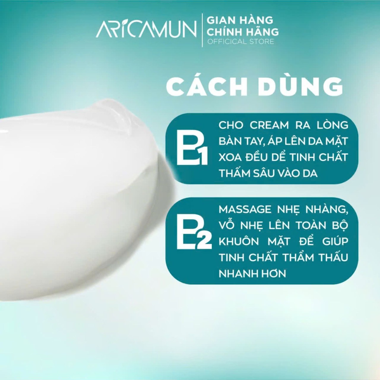 Kem Dưỡng Ẩm Chuyên Sâu Aricamun Cho Da Khô, Chống Lão Hóa (Hộp 1 lọ 50g)