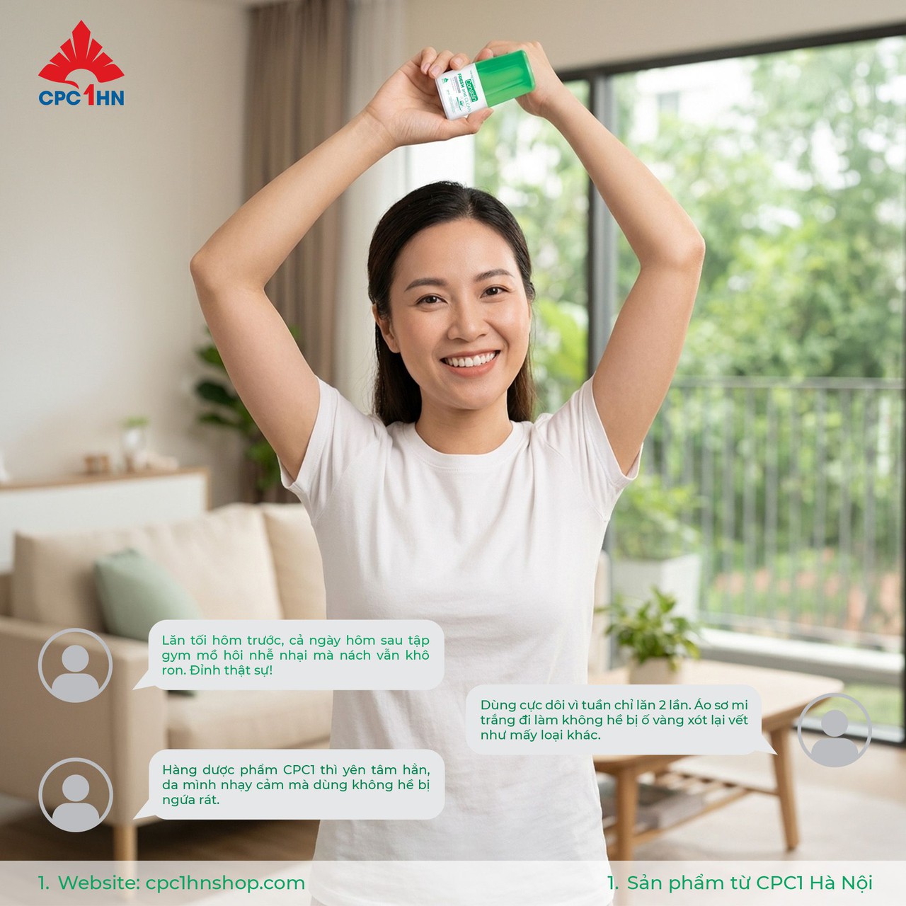 Lăn Khử Mùi Conadin roll-on Fresh and Clean Kháng Khuẩn, Ngăn Mùi đến 48h (Lọ 15ml, 30ml)