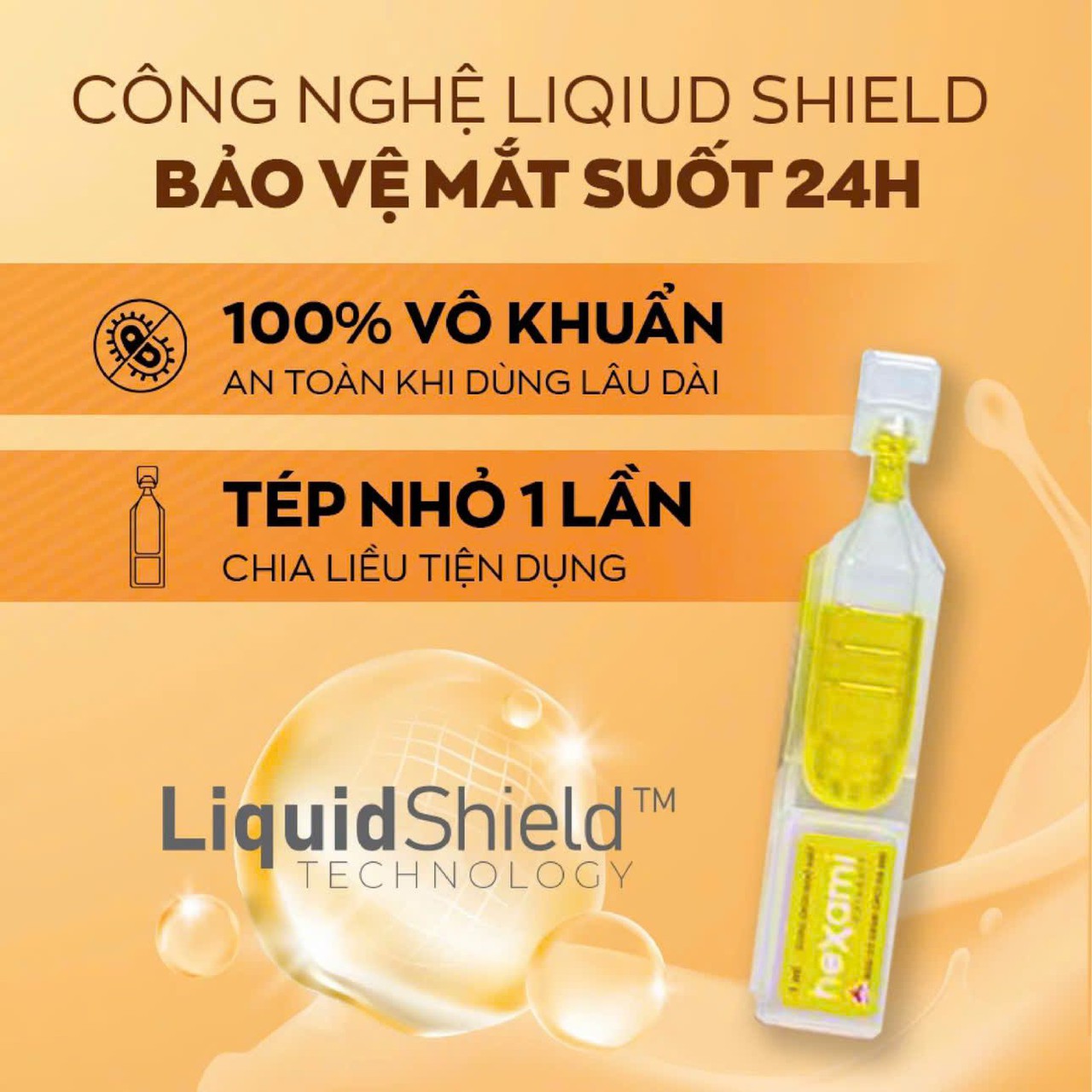 Nhỏ Mắt Hexami Cataract Ngăn Ngừa Và Cải Thiện Đục Thủy Tinh Thể Giảm Mờ Nhòe, Dưỡng Ẩm, Phục Hồi Mắt (Hộp 20 Tép) 