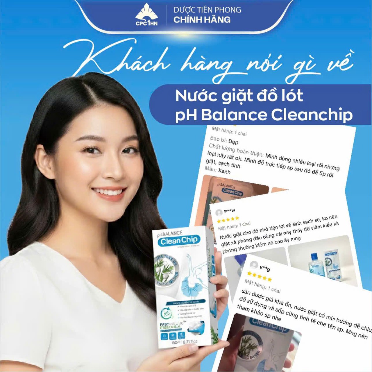 pH Balance Clean Chip làm sạch mọi vết ố, hạn chế nấm khuẩn, an toàn cho da (Chai 80ml)