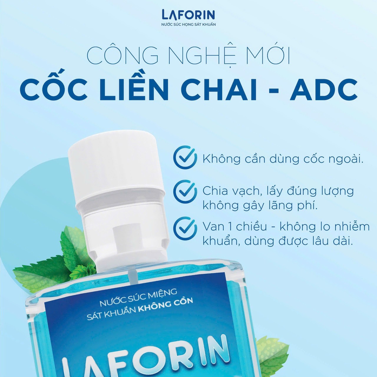 Nước Súc Miệng Laforin Diệt 99% Vi Khuẩn, Ngăn Ngừa Viêm Nướu, Hôi Miệng, Chảy Máu Chân Răng (Lọ 500ml)