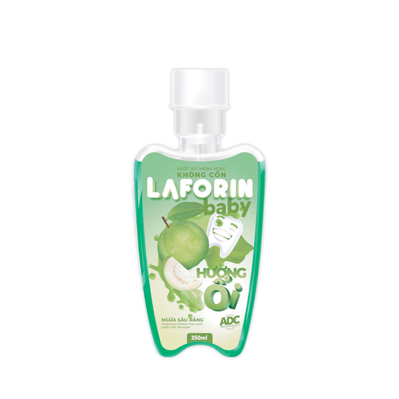 Nước Súc Miệng Laforin Baby Hương Cam Đào Ổi Vệ Sinh Răng Miệng Cho Bé (Chai 350 ml) 