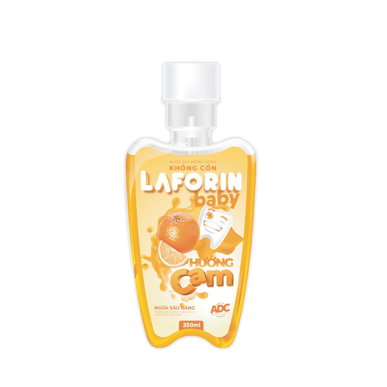 Nước Súc Miệng Laforin Baby Hương Cam Đào Ổi Vệ Sinh Răng Miệng Cho Bé (Chai 350 ml) 