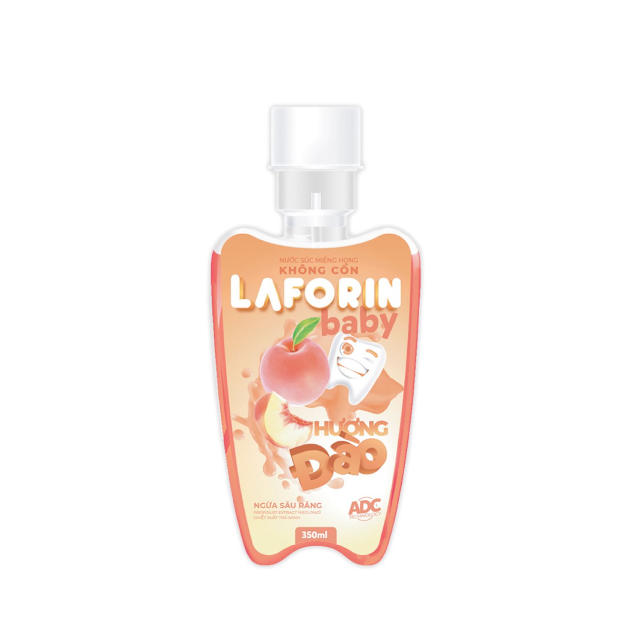 Nước Súc Miệng Laforin Baby Hương Cam Đào Ổi Vệ Sinh Răng Miệng Cho Bé (Chai 350 ml) 