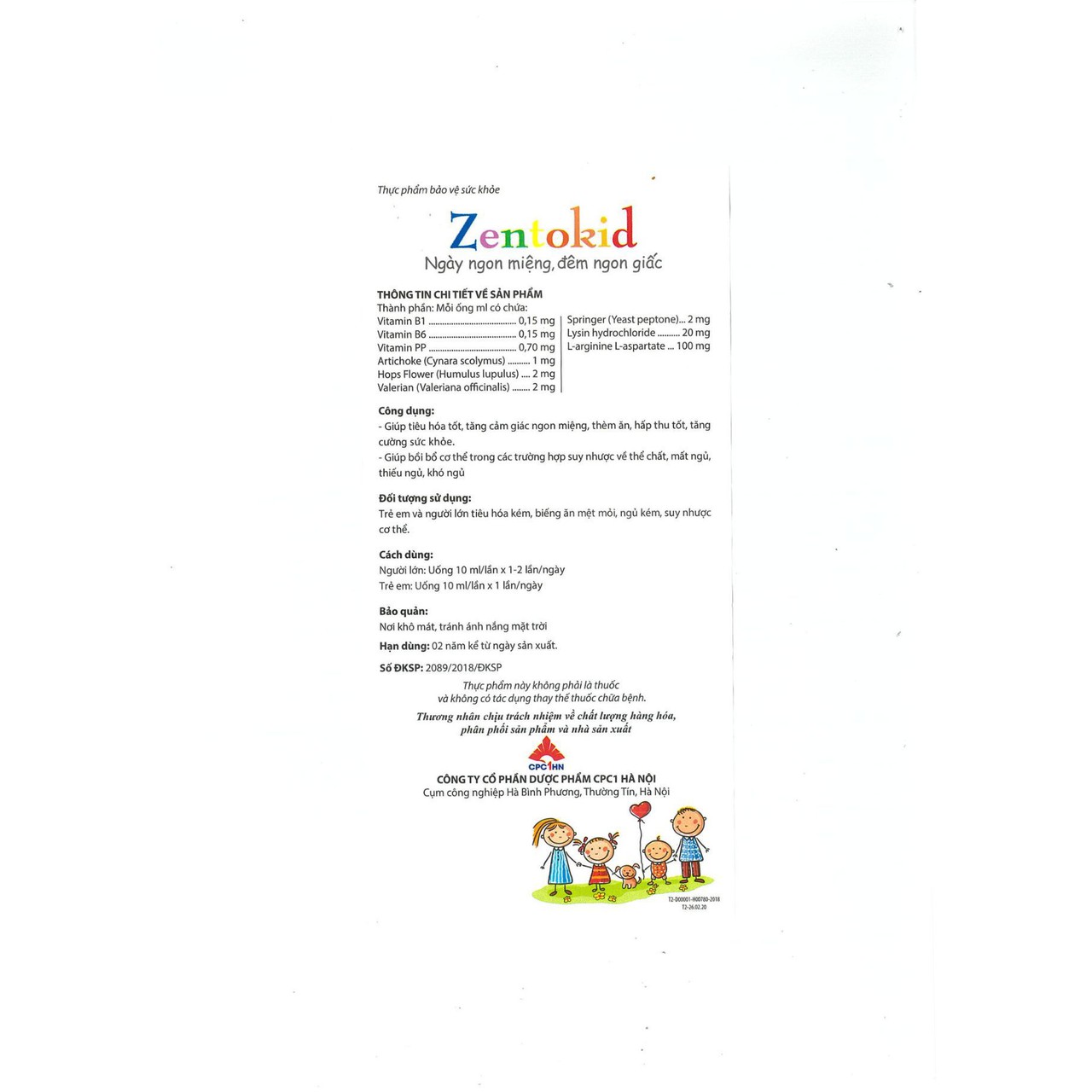 Siro Zentokid Hỗ Trợ Bé Ăn Ngon Miệng, Tiêu Hoá Tốt (Hộp 10 Ống x 10ml)