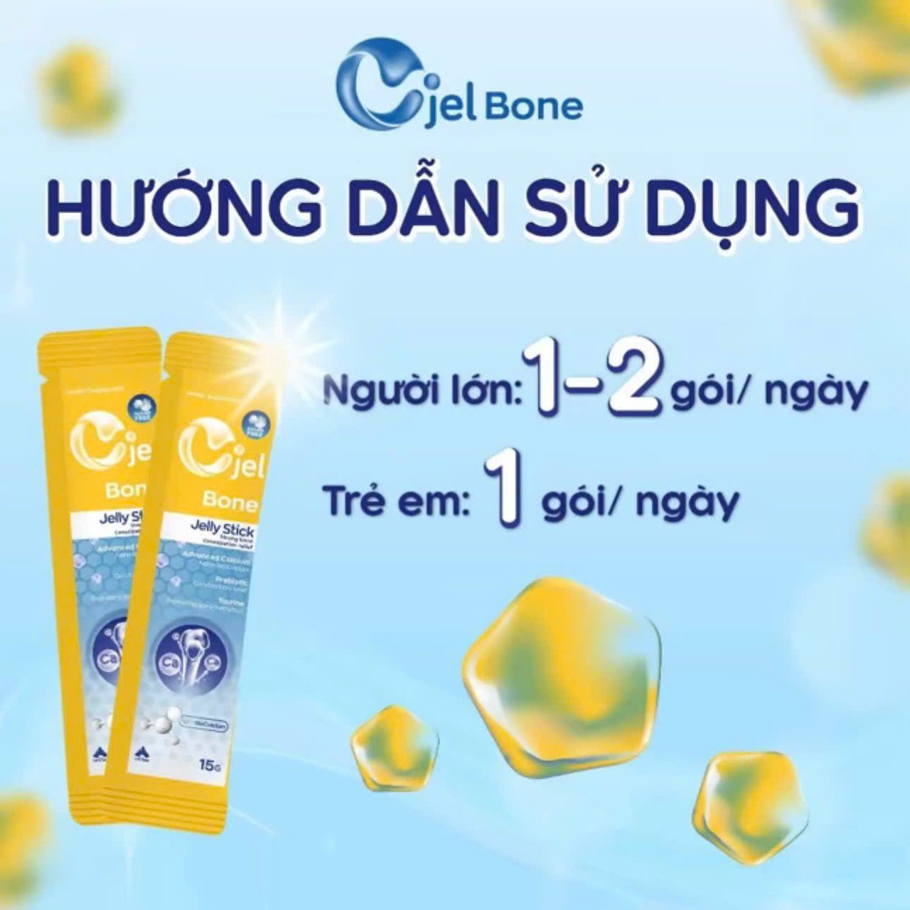 Thạch Bổ Sung Cjel Bone Bổ Sung Canxi Hỗ Trợ Xương Chắc Khỏe Và Giảm Nguy Cơ Loãng Xương (Hộp 20 Gói x 15g)