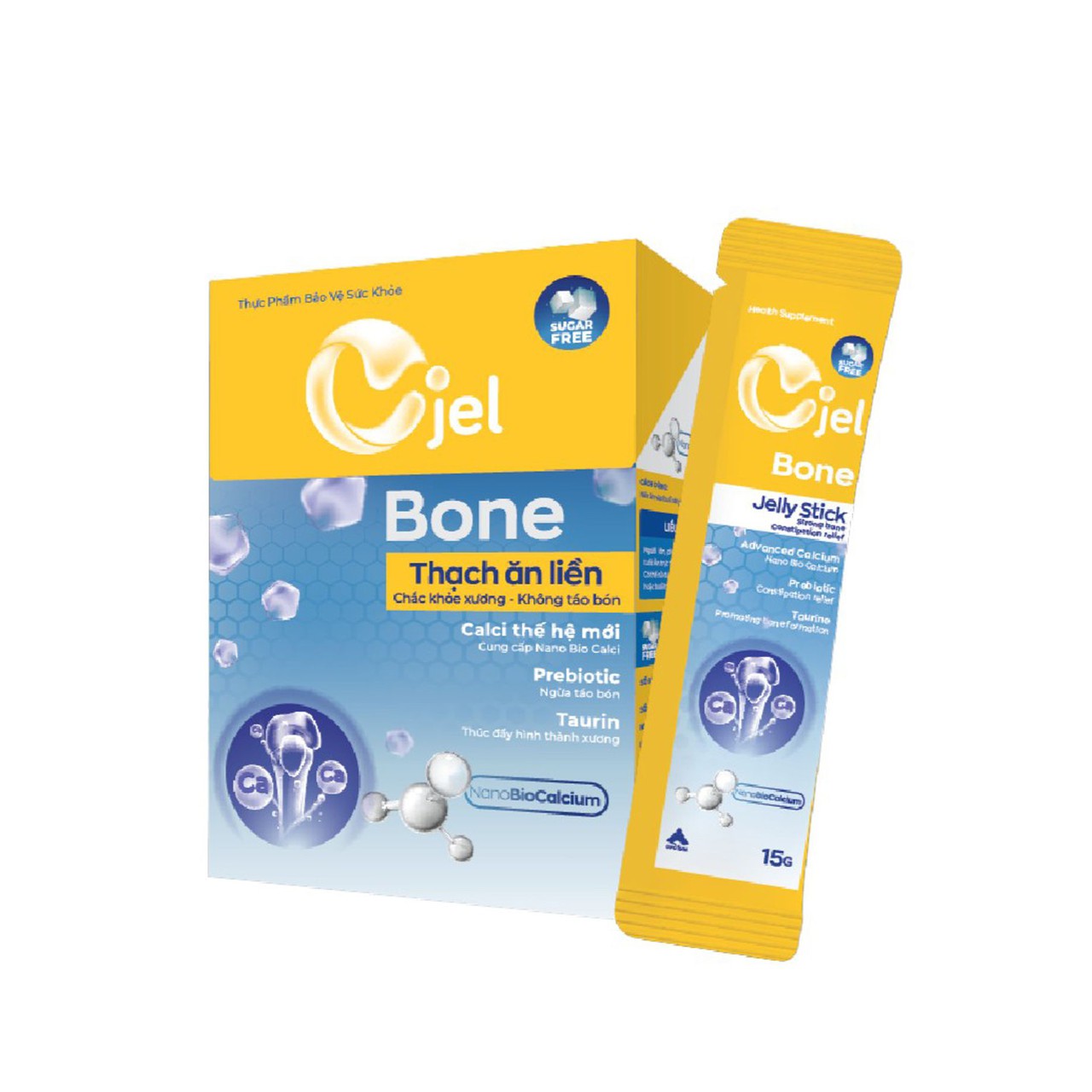 Thạch Bổ Sung Cjel Bone Bổ Sung Canxi Hỗ Trợ Xương Chắc Khỏe Và Giảm Nguy Cơ Loãng Xương (Hộp 20 Gói x 15g)