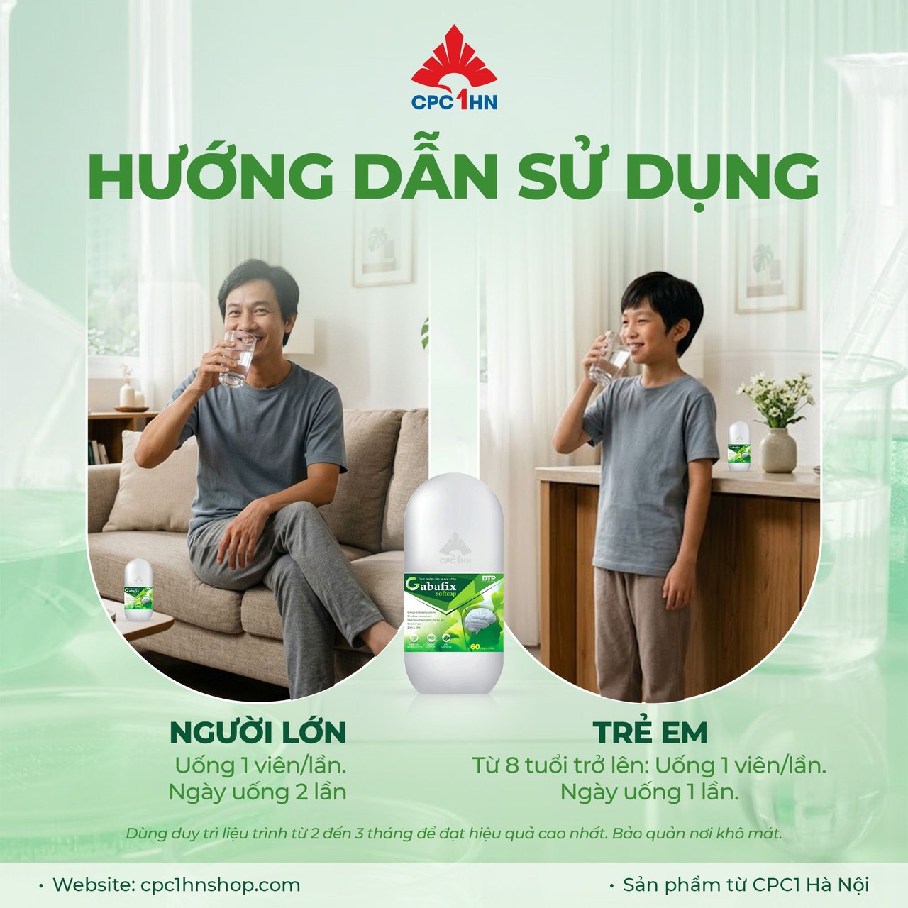 Viên Bổ Não Gabafix Hoạt Huyết, Hỗ Trợ Tăng Cường Tuần Hoàn Máu Não Và Cải Thiện Trí Nhớ (Hộp 30 viên)