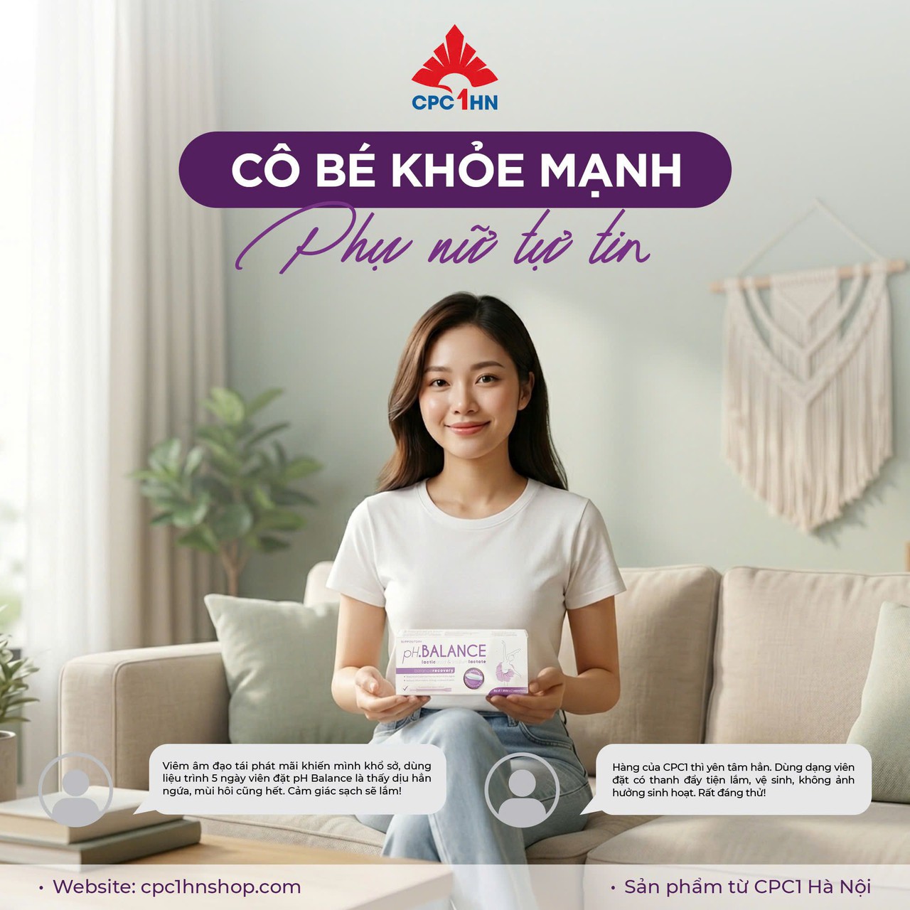 Viên Đặt Âm Đạo pH Balance Hỗ Trợ Giảm Ngứa, Giảm Viêm Nhiễm, Giảm Tiết Dịch, Loại Bỏ Mùi Hôi (Hộp 1 vỉ, 7 viên)