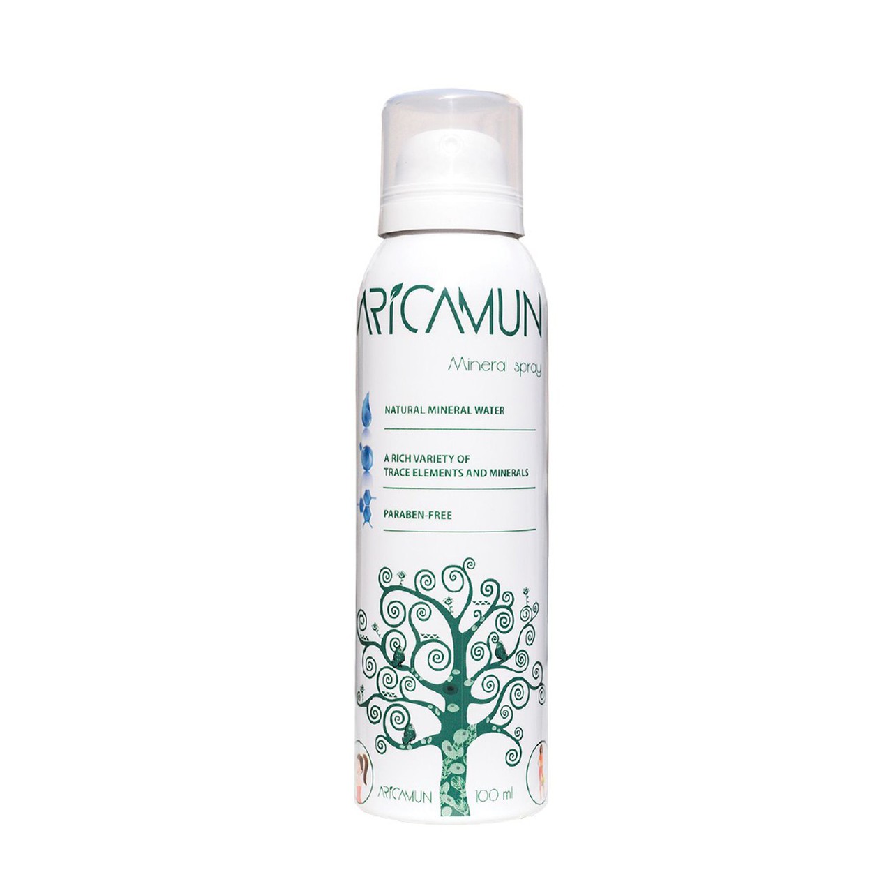 Xịt Khoáng Aricamun Mineral Spray Cấp Ẩm, Làm Dịu Da, Giảm Bóng Nhờn Hiệu Quả (Chai 100ml)
