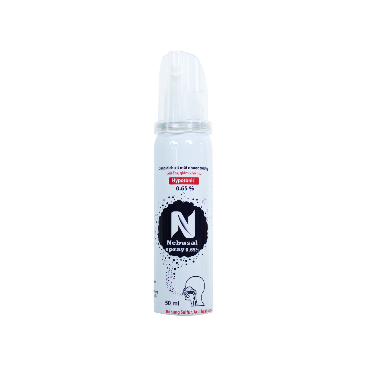 Xịt Mũi Nebusal Spray 0.65% Hỗ Trợ Phục Hồi Tổn Thương, Cấp Ẩm Cho Mũi (Lọ 50 ml)