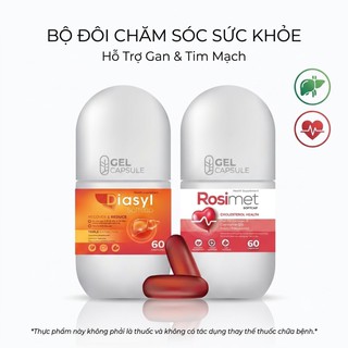 Combo Vàng Diasyl Rosimet: Hỗ Trợ Hạ Men Gan, Giảm Mỡ Máu, Bảo Vệ Tim Mạch Toàn Diện - thumbnail 1
