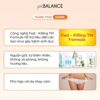 Gel Bọt Vệ Sinh pH Balance Protect Intimate Gel Hỗ Trợ Khử Mùi Hôi, Giảm Ngứa, Viêm Nhiễm, Khí Hư, Cân Bằng pH (Chai 200ml) - thumbnail 4