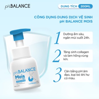 Gel Bọt pH Balance Mois Intimate dưỡng ẩm chuyên sâu, giảm khô hạn, cân bằng tự nhiên (Hộp 200ml) - thumbnail 3
