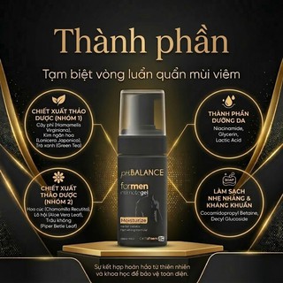 Bọt Vệ Sinh Vùng Kín Nam ph Balance Intimate Gel For Men (Chai 135ml) - thumbnail 3