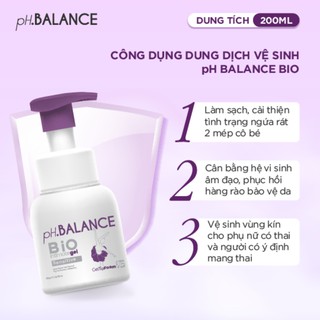 Gel Bọt Vệ Sinh pH Balance Bio Intimate Gel Hỗ Trợ Bổ Sung Lợi Khuẩn Prebiotic, Giảm Ngứa, Khử Mùi, Làm Dịu Kích Ứng (Chai 200ml) - thumbnail 3