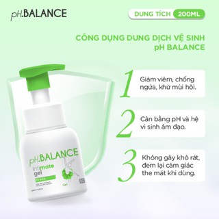 Gel bọt vệ sinh phụ nữ pH Balance Intimate Gel hỗ trợ kháng khuẩn, ngăn mùi khó chịu, tươi mát 24h (Chai 200 ml) - thumbnail 3