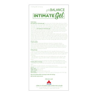 Gel bọt vệ sinh phụ nữ pH Balance Intimate Gel hỗ trợ kháng khuẩn, ngăn mùi khó chịu, tươi mát 24h (Chai 200 ml) - thumbnail 7