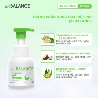 Gel bọt vệ sinh phụ nữ pH Balance Intimate Gel hỗ trợ kháng khuẩn, ngăn mùi khó chịu, tươi mát 24h (Chai 200 ml) - thumbnail 2
