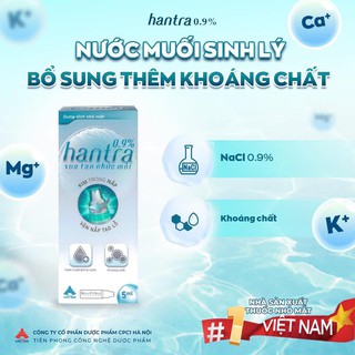 Dung dịch nhỏ mắt Hantra 0,9% - Hỗ trợ làm sạch, vệ sinh mắt mũi, rửa rốn cho bé (1 lốc 12 Hộp x Hộp 1 lọ 5ml) - thumbnail 1