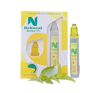 Nhỏ Mũi Nebusal Drop 3% Giúp Giảm Nghẹt Mũi, Sổ Mũi Cho Bé (Lọ 10ml) - thumbnail 1