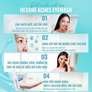 Dung Dịch Rửa Mắt Hexami Aches Eyewash Vô Khuẩn Công Nghệ BFS Giúp Làm Dịu, Sạch Sâu Và Bảo Vệ Mắt (20 Ống x 10ml) - thumbnail 3