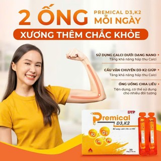 Ống Uống Canxi Premical D3K2 Giúp Bổ sung Canxi Cho Trẻ Còi Xương Tăng Trưởng Chiều Cao (1 hộp 20 ống) - thumbnail 2