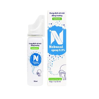 Xịt Mũi Đẳng Trương Nebusal Spray 0.9% Vệ Sinh Mũi Hàng Ngày, Phòng Nghẹt Mũi, Sổ Mũi Cho Bé (Chai 50 ml)  - thumbnail 1