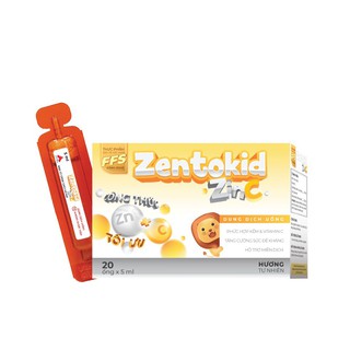 Siro Tăng Đề Kháng Zentokid Zinc Bổ Sung Kẽm và Vitamin C Tự Nhiên Cho Bé (Hộp 20 ống) - thumbnail 1