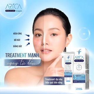 Kem Bôi Viêm Nang Lông Arica Folicus Hỗ Trợ Giảm Mụn Trứng Cá, Dày Sừng, Mơ Thâm Sần (Hộp 1 Tuýp 30g) - thumbnail 7