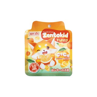 Kẹo sữa Zentokid Funny (Hương cam) - Gói 10 viên - thumbnail 1