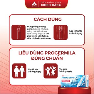 Men dùng cho tiêu chảy, đầy hơi, chướng bụng Progermila - 2 tỷ bào tử lợi khuẩn (Hộp 10 ống) - thumbnail 4