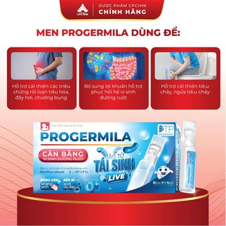 Men dùng cho tiêu chảy, đầy hơi, chướng bụng Progermila - 2 tỷ bào tử lợi khuẩn (Hộp 10 ống) - thumbnail 3