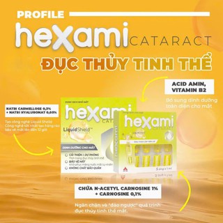 Nhỏ Mắt Hexami Cataract Ngăn Ngừa Và Cải Thiện Đục Thủy Tinh Thể Giảm Mờ Nhòe, Dưỡng Ẩm, Phục Hồi Mắt (Hộp 20 Tép)  - thumbnail 3