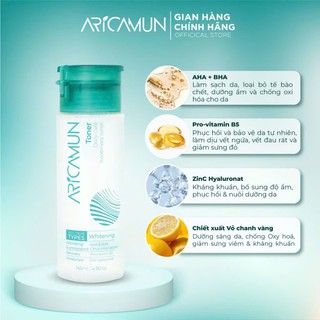 Toner Acid Aricamun AHA/BHA Giảm Mụn Đầu Đen, Lỗ Chân Lông To, Cân Bằng pH Da (Chai 145ml) - thumbnail 3