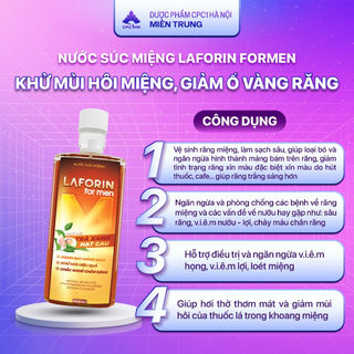 Nước Súc Miệng Laforin Formen Trắng Răng, Thơm Miệng, Sạch Mảng Bám (Chai 500ml) - thumbnail 4