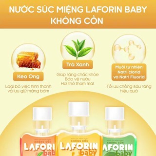 Nước Súc Miệng Laforin Baby Hương Cam Đào Ổi Vệ Sinh Răng Miệng Cho Bé (Chai 350 ml)  - thumbnail 3