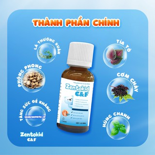 Siro Ho Cảm Zentokid C&F hỗ trợ giảm ho khan, ho đờm, sổ mũi, hắt hơi, đau họng, cảm cúm và tăng sức đề kháng cho trẻ nhỏ. - thumbnail 3