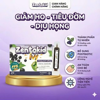 Siro Zentokid Ivy Giảm Ho Có Đờm, Khàn Tiếng Khi Cảm Lạnh Cho Bé Thành Phần Húng Chanh, Cao Lá Thường Xuân (Hộp 20 Ống) - thumbnail 3