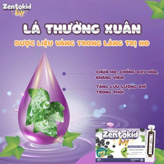Siro Zentokid Ivy Giảm Ho Có Đờm, Khàn Tiếng Khi Cảm Lạnh Cho Bé Thành Phần Húng Chanh, Cao Lá Thường Xuân (Hộp 20 Ống) - thumbnail 4