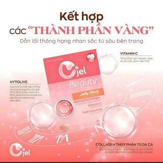 Thạch Collagen Vitamin C Cjel Beauty Hỗ Trợ Ngăn Ngừa Lão Hóa, Mờ Nám, Không Tăng Cân (Hộp 20 gói x 15g) - thumbnail 2