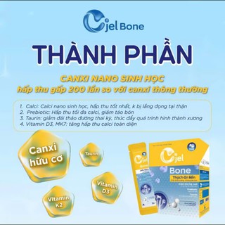 Thạch Bổ Sung Cjel Bone Bổ Sung Canxi Hỗ Trợ Xương Chắc Khỏe Và Giảm Nguy Cơ Loãng Xương (Hộp 20 Gói x 15g) - thumbnail 3